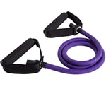 1ne Fitness® Resistance Exercise Bands Set with Handles Elastic Stretch Tubes Cords For Fitness Workout Training Heavy Duty Quality Stretching Resistance Tube Loop Band - Purple - 60lbs