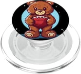 Joli costume d'ours en peluche de football PopSockets PopGrip pour MagSafe