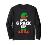 I'm The 6 Pack Elf Family Pajama Christmas Funny Six Abs Long Sleeve T-Shirt