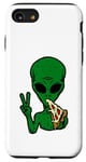 Coque pour iPhone SE (2020) / 7 / 8 Alien Loving Pizza, ET, vaisseau spatial, zone 51, OVNI, UAP, DRONE