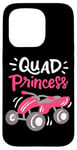 Coque pour iPhone 15 Pro Femme Quad Lover ATV Rider Offroad Quad Bike