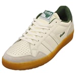 Gola Eagle 86 Mens Casual Trainers in Off White Green - 10 UK