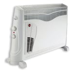 Dx Drexon 743300 - Convecteur mobile turbo 2000W - 69.5x 20 x 44,5 cm - Thermostat mécanique - Blanc/ gris