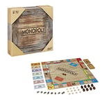 Monopoly Rustic, édition spéciale en bois, le classique des jeux de société, exclusif à Amazon (allemand)