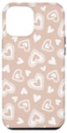 Coque pour iPhone 12 Pro Max Coeurs de pêche mignons Joli motif d'amour Saint-Valentin