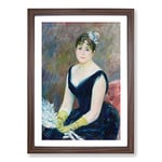 Big Box Art Madame Leon Clapisson by Pierre-Auguste Renoir Framed Wall Art Picture Print Ready to Hang, Walnut A2 (62 x 45 cm)