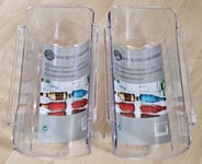 Set of 2 Wine Racks FreeStanding Bottle Holder Storage Organisers Fridge Plastic