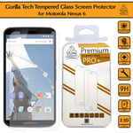 Motorola Nexus 6 Genuine Premium Gorilla Tempered Glass Shield Screen Protector
