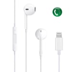 Écouteur-Stéréo Basse Earpod Écouteurs In-Ear Casque avec Mic & Line Control & 8 broches Connecteur pour iPhone 7 / iPhone 7 Plus,