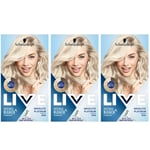 Schwarzkopf Live Permanent Hair Dye Intense Bleach Absolute Platinum x 3