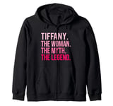 Tiffany The Woman The Myth The Legend Funny Valentine's Day Zip Hoodie