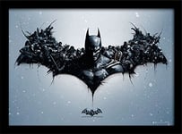 DC Comics FP11087P-PL Batman Arkham Origins 30 X 40 cm "Logo" Framed Print, 16 x 12 inches