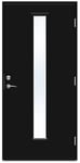 Swedoor ytterdør ECO Amazon NCS S9000-N sort klart glass 100 x 210 venstre