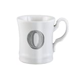 Livellara Milano Tasse 350 ml en porcelaine, personnalisée avec lettre A, pour petit déjeuner, camping, remise de diplôme, idée cadeau, lavable au lave-vaisselle, collection : lettering