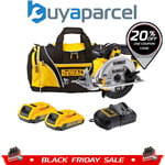 DeWalt DCS391D2 18v Heavy Duty XR Circular Saw + 2 x 2.0ah, Charger + Bag