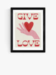 EAST END PRINTS Tartagain 'Give Love' Framed Print