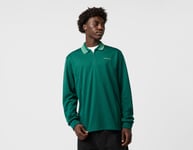 adidas Originals Quarter Zip Long Sleeve Polo Shirt, Green