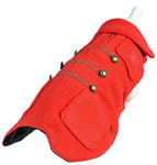 Wouapy Manteau "Duffle Red" De Wouapy En Taille 36, Le Duffle-Coat Qui Protège Votre Chien Des Intempéries Pour Chien