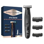 King C. Gillette Style Master, Beard Trimmer, Stubble Trimmer & Electric Shaver with One 4D Blade, Electric Razor for Men with 3 Comb Attachments