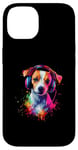 iPhone 14 Artistic Colorful Jack Russell Terrier Headphones Dog Jacky Case