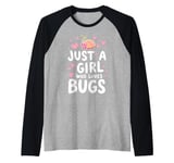 Just a Girl Who Loves Bugs Insect Birthday Entomology Women Raglan Baseball Tee