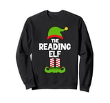 Funny The Reading Elf Christmas Family Pajama Book Reader Sweatshirt