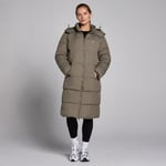 MP Women's Long Padded Puffer Jacket - Espresso - L