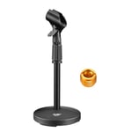 Moukey Support de Micro Réglable, Pieds et Supports pour Micros pour Bureau avec Clip Antidérapant pour Blue Yeti Snowball, MMs-2