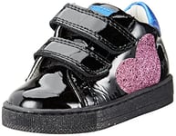 Falcotto Heart VL, Baskets Bébé Fille, Noir (Black Cobalt) 20 EU