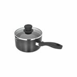 Judge Saucepan Aura Non Stick Draining Saucepan With Lid Black 1.8L