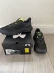 Under Armour UA HOVR Turbulence 2, Black/Green UK Size 7 New - Damaged Box