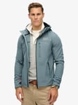 Superdry Hooded Soft Shell Trekker Jacket, Stormy Weather Blue