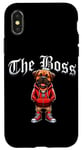 Coque pour iPhone X/XS Bull Mastiff Dog The Boss Veste cool pour chien Maman Papa