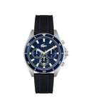 Lacoste Chronograph Quartz Watch for Men MAINSAIL Collection with Black Silicone Bracelet - 2011361