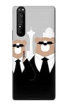 Bear in Black Suit Case Cover For Sony Xperia 1 III