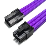 6 Pin PCIE GPU PSU 30cm Purple Extension Sleeved  + 2 Free cable Combs Shakmods