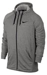 Nike Dry Full Zip Fleece, Veste à capuche Homme, Gris (Dark Grey Heather/Black), S