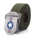 Ceinture Homme，Hommes Ceinture En Toile Us Air Force Boucle En Métal Soldat À La Retraite Ceintures Tactiques De L'Armée Militaire Femmes Homme Unisexe Cadeau De Vacances De Grande Taille, Comme