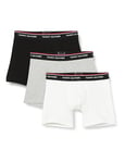 Tommy Hilfiger Men's 3P Boxer Brief Black/White/Grey Heather S