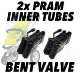 2 INNER TUBES BENT VALVE FOR QUINNY BUZZ PRAM PUSHCHAIR