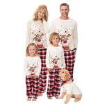 Jul Älg Pyjamas Förälder Barn Set Familj Matchande Nattkläder Xmas Casual Pjs Dad L