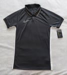 Nike Dry Polo Shirt Mens Small Grey Dri-Fit Golf Slim Fitting Short Sleeve Top