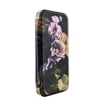 Ted Baker GLADIAS Black Paper Flowers Mirror Folio Phone Case for iPhone 12/12 Pro Gold Shell