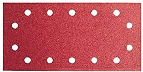 Bosch Accessories 2609256B20 Feuilles abrasives pour Ponceuses vibrantes 115 x 230 Système auto agrippant 14 trous Grain 60 Lot de 10 feuilles