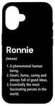 Coque pour iPhone 16 Ronnie Définition du nom Dictionnaire amusant