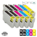 KIT 10 X CARTOUCHES D¿ENCRE MULTI COULEUR COMPATIBLES T2981 BK V3 XL - T2984 Y V3 XL AVEC IMPRIMANTE EPSON XP235