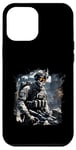 iPhone 12 Pro Max Military Soldier Officer Art Military Art Combat Aesthetics Case