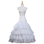 Jupon Crinoline Pour Patients,Sous-Jupe,Robe De Mariée,Cerceau,Lolita,Long Barrage,Glisse,Blanc,Tulle Rockabilly