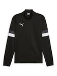 Puma Mens team RISE 2.0 1/4 Zip Top -Black, Black, Size Xl, Men