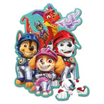 Trefl Bois : Paw Patrol, Aventures avec la Pat Patrouille-50 Pièces, Wooden Puzzle,Formes irrégulières, 10 Figurines, pour Enfants à partir de 5 Ans, 20277, Multi-Fabric